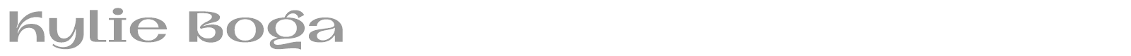 Kylie Boga font preview